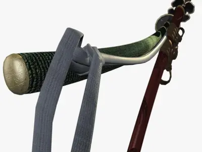 Katanas sheathed 3D model