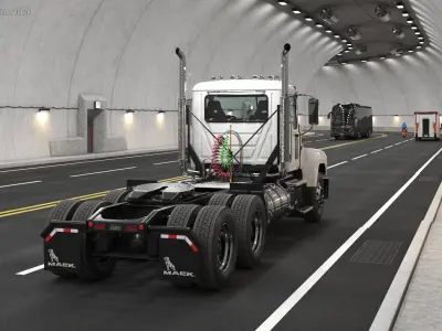 Heavy Duty Truck 2025 White Simplified 3D model