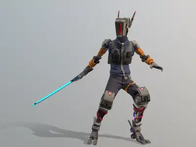 CYBORG Police Robot Sneaky Search 3D model