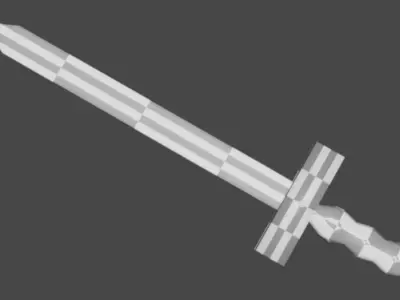 Wooden Sword Free 3D model