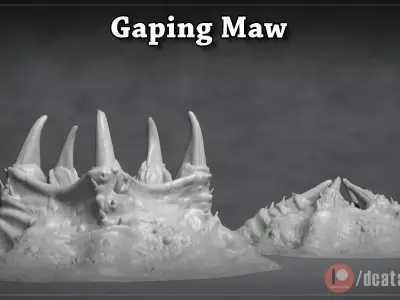 Gaping Maw - 3D Printable Monster- 2 Poses 3D print model