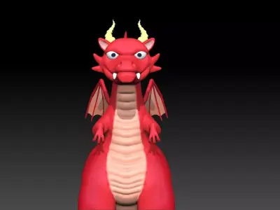Dragon Creature cartoon - Updated version 3D model