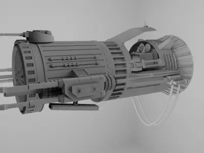 Scifi Automobile Low-poly 3D model