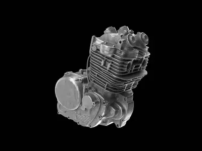 motorcycle engine 3D model