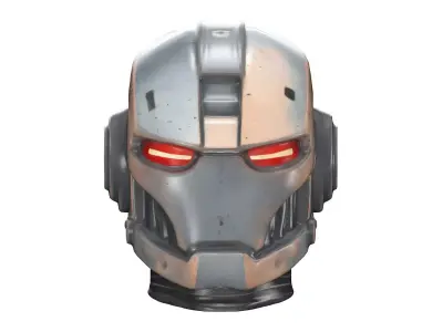 Robot helmet Low-poly 3D model purchase