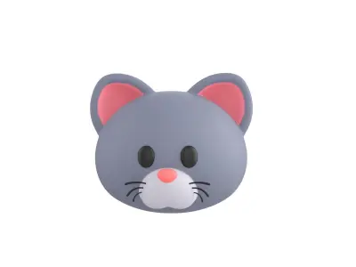 Prop128 Cat Head 3D model