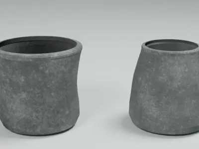 Pottery vases Free low-poly 3D model