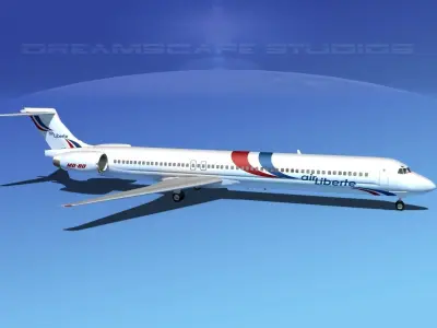 McDonnell Douglas MD80 Air Liberte 3D model