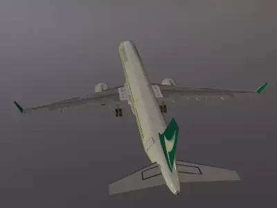 Cathay Pacific Airbus a321neo low poly 3D model Low-poly 3D model