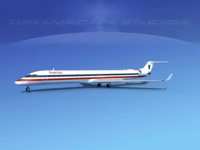 Bombardier CRJ1000 American Airlines 3D model