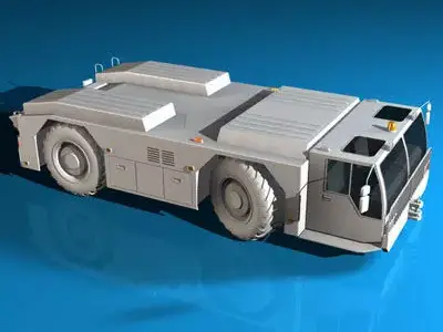 Airport tow tractor collection 3D model