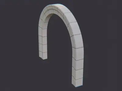 Stone Archway Capital Ornament for Building Facades 3D model