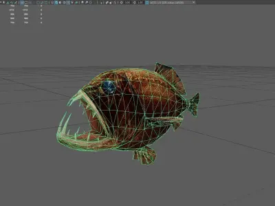 Fangtooth Low-poly 3D model
