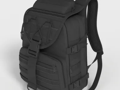 MILITARY TACTICAL BACKPACK Low-poly 3D model