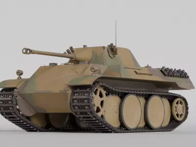 VK1602 Leopard reconnaissance tank 3D model