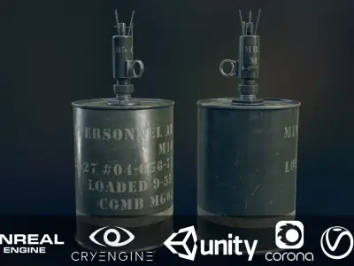 M16 Mine Low-poly 3D model