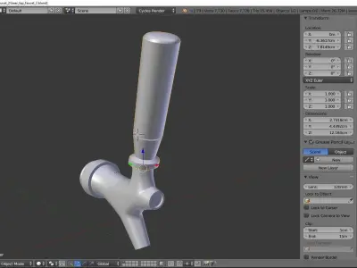Beer tap faucet 2 3D model purchase