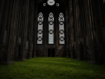 GOTHIC CASTLE BUILDING 7 Low-poly 3D model