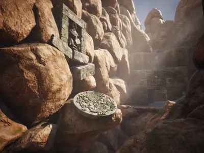 Lost Temple of the Aztecs Low-poly 3D model