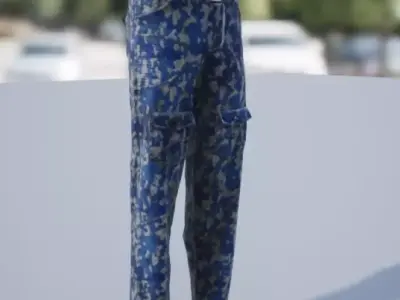 Cargo Pants Low-poly 3D model