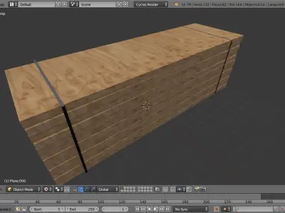 Lumber Boards Free low-poly 3D model