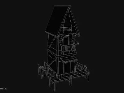 Fishing village asset 02 Low-poly 3D model