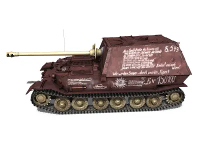 Ferdinand Tank destroyer - Last produced vehicle 3D model