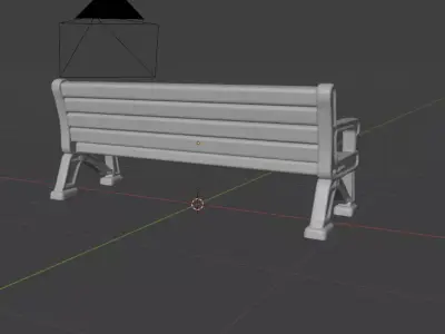Stylized Sci Fi Bench 3D Model 3D model