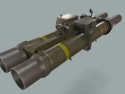 Missile Launcher BGM-71D TOW-2 X2 3D model