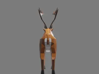 Lowpoly Rein deer 3D Model Low-poly 3D model