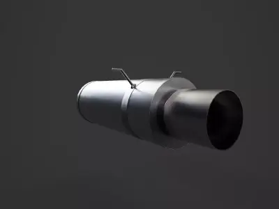 Car Sport Exhaust Low-poly 3D model