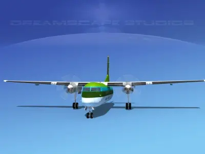 Fokker 50 Aer Lingus 3D model