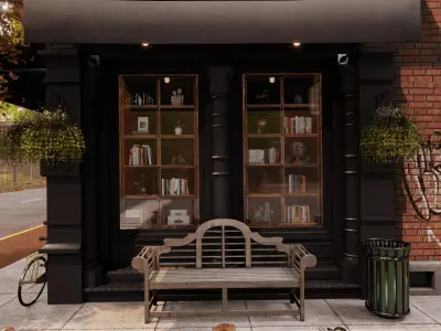 The Book Nook Blender Scene Free 3D model