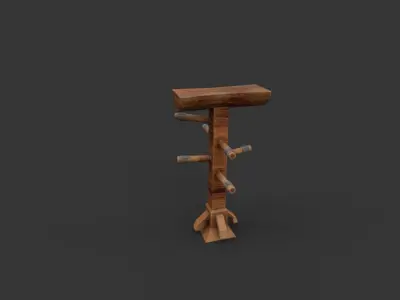 dummy dojo stylized Low-poly 3D model