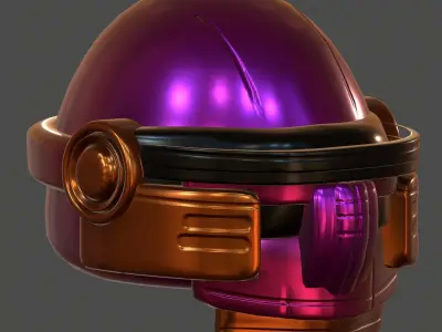 Gas mask helmet 3d model scifi Low-poly  Low-poly 3D model 558