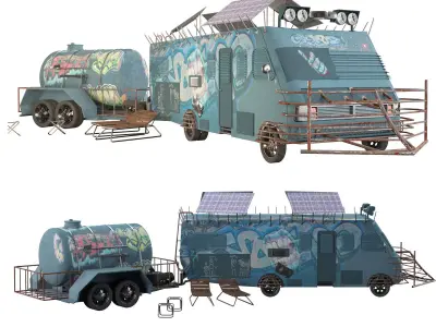 Fleetwood Bounder 1986 Zombi Apocalypse 3D model