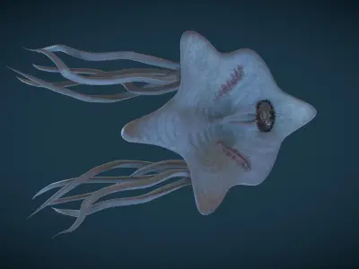 Ancient Deep Sea Creature Low-poly 3D model