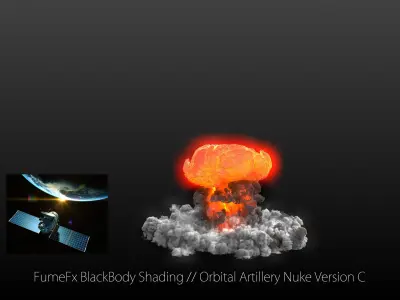 FumeFx Nuclear Explosion Asset Low-poly 3D model
