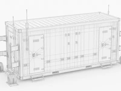 UAV Ground Control Station Container 3D model