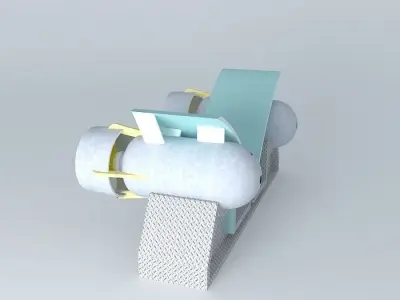 Group-engines chair with two tanks Free 3D model