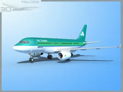 Falcon3D A319 Aer Lingus 3D model