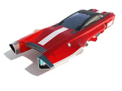Flying racing car 3D model