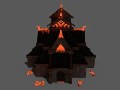 Viking - Nordic Temple Low-poly 3D model