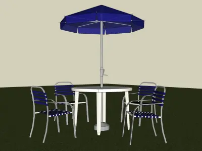 outdoor table set 3D model