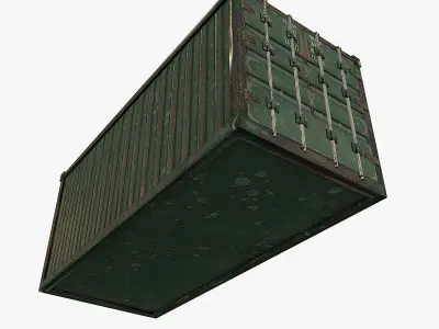 Container 2 shipping Low-poly 3D model