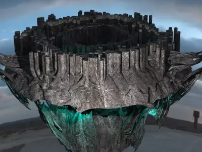 Dark root ivy Low-poly 3D model