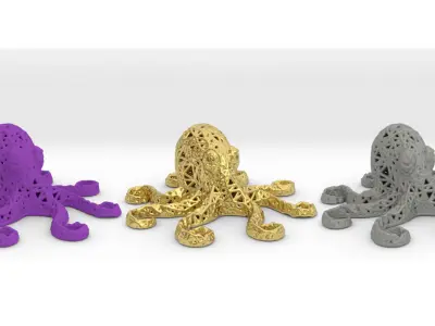 Octopus made of plastic 3D print model