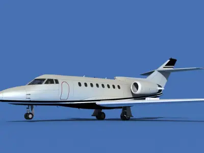 Hawker Siddley 1000 V09 3D model