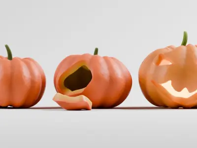 Halloween Pumpkins Free 3D model