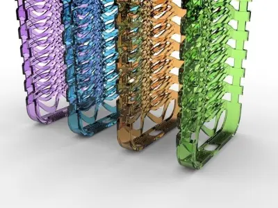 3d printed or cast metal iphone 5 case the ribcage case Free 3D model